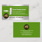 シルバーストライプローラ絵を描ーブラシホームペインター 名刺 (正面/裏面)