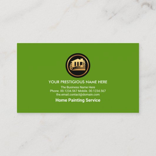 シルバーストライプローラ絵を描ーブラシホームペインター 名刺 (裏面)