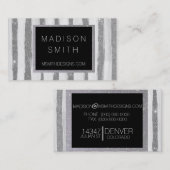 シルバーストライプ名刺 名刺 (正面/裏面)