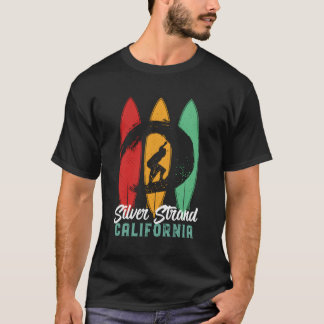 シルバーストランドカリフォルニアヴィンテージサーフィンサマービー Tシャツ