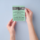 シルバーストリップ – ブラックゴキブリ – 害虫駆除 チラシ (手)