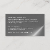 シルバーストリップ – ブラックゴキブリ – 害虫駆除 名刺 (裏面)