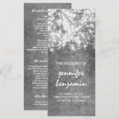 シルバーストリングライトウェディングプログラム プログラム (正面/裏面)