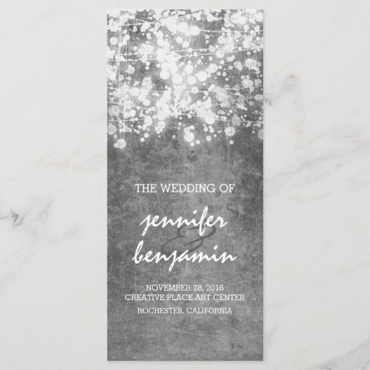 シルバーストリングライトウェディングプログラム プログラム (正面)