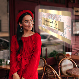 シルバーストロークスマーブル美しいショップバラVIP 名刺