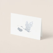 シルバーストークとベビー男の子の発表 箔カード (正面)