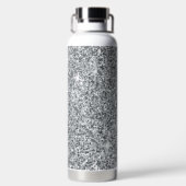 シルバーストーンゲイリー金ゴールドマーブルパープルグリッター ウォーターボトル (背面)