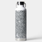 シルバーストーンゲイリー金ゴールドマーブルパープルグリッター ウォーターボトル (正面)