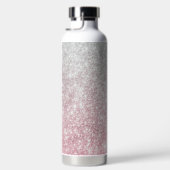 シルバーストーンゲイリー金ゴールドマーブルパープルグリッター ウォーターボトル (右面)