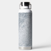 シルバーストーンゲイリー金ゴールドマーブルパープルグリッター ウォーターボトル (背面)