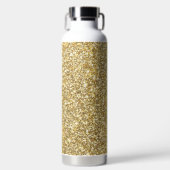 シルバーストーンゲイリー金ゴールドマーブルパープルグリッター ウォーターボトル (正面)