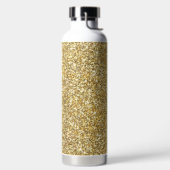 シルバーストーンゲイリー金ゴールドマーブルパープルグリッター ウォーターボトル (左面)