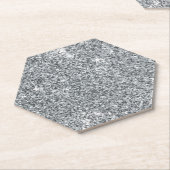 シルバーストーンゲイリー金ゴールドマーブルパープルグリッター ペーパーコースター (アングル)