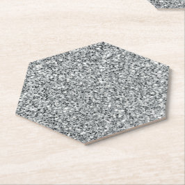 シルバーストーンゲイリー金ゴールドマーブルパープルグリッター ペーパーコースター