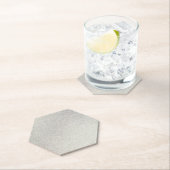 シルバーストーンゲイリー金ゴールドマーブルパープルグリッター ペーパーコースター (インサイチュ)