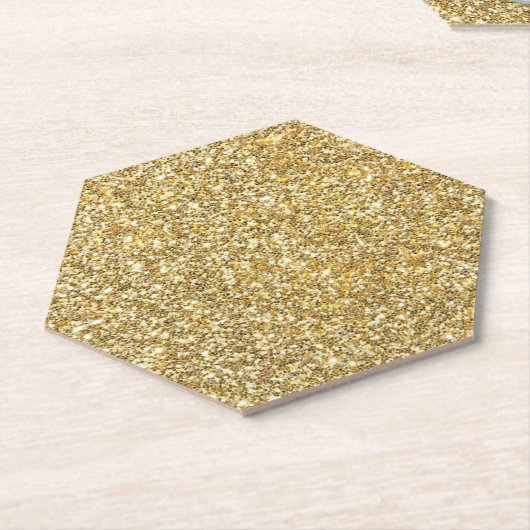 シルバーストーンゲイリー金ゴールドマーブルパープルグリッター ペーパーコースター (アングル)