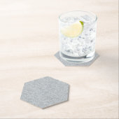 シルバーストーンゲイリー金ゴールドマーブルパープルグリッター ペーパーコースター (インサイチュ)