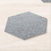 シルバーストーンゲイリー金ゴールドマーブルパープルグリッター ペーパーコースター (アングル)