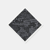 シルバースネークプリント紙カクテルナプキンス スタンダードカクテルナプキン (角)