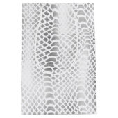 シルバースネークプリント ミディアムペーパーバッグ (正面)