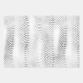 シルバースネークプリント ラッピングペーパーシート (正面)