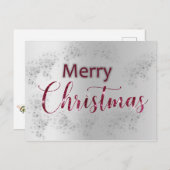 シルバースノーとグリッタークリスマス ポストカード (正面/裏面)