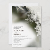 シルバースノークリスマスウィンターウェディング招待状 招待状 (正面)