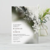 シルバースノークリスマスウィンターウェディング招待状 招待状 (スタンド正面)