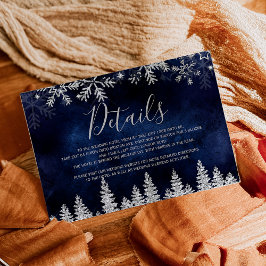 シルバースノーパインネイビークリスマスウィンター詳細 エンクロージャーカード