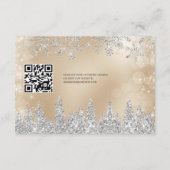 シルバースノーパイン金ゴールドクリスマス冬の詳細 エンクロージャーカード (裏面)