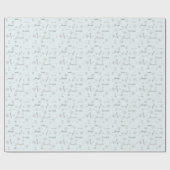 シルバースノーフレークと名前をカスタムする ラッピングペーパー (フラット)