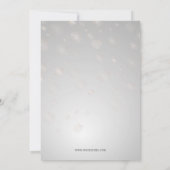 シルバースノーフレークと《写真》ぼけ味ホリデーパーティー招待状 招待状 (裏面)