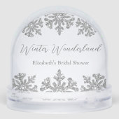 シルバースノーフレークのウィンター ブライダルシャワー (裏面)