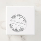 シルバースノーフレークの冬のブライズシャワー フェイバータグ (インサイチュ)