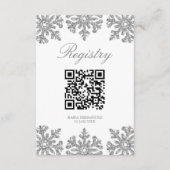 シルバースノーフレークウィンターキンセアニェラレジストリ エンクロージャーカード (正面)