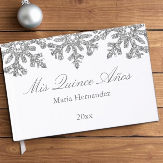 シルバースノーフレークウィンターキンセアニェラ ゲストブック