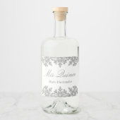 シルバースノーフレークウィンターキンセアニェラ リキュールボトルラベル (正面)