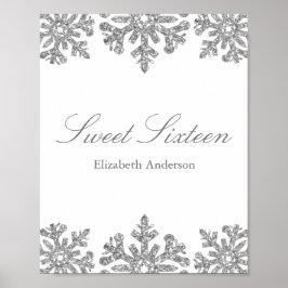 シルバースノーフレークウィンタースウィート16 ポスター