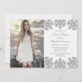 シルバースノーフレークウィンタースウィート16 招待状 (正面)