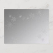 シルバースノーフレークウェディングレセプション エンクロージャーカード (裏面)