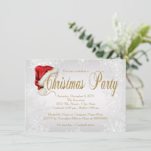 シルバースノーフレーククリスマスパーティー 招待状 (スタンド正面)