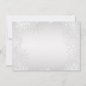 シルバースノーフレーククリスマスパーティー 招待状 (裏面)