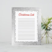 シルバースノーフレーククリスマスBG Santa Wish List (スタンド正面)