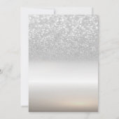 シルバースノーフレークグリッター会社クリスマスパーティー 招待状 (裏面)