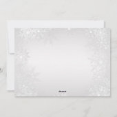 シルバースノーフレークサンタ企業のクリスマスカード シーズンカード (裏面)