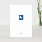 シルバースノーフレークスクリスマスハッピーニューイヤーブルー 箔シーズンカード (裏面)