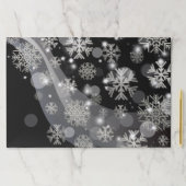 シルバースノーフレークススパークルズ&ライト紙ランチョンマット ペーパーパッド (インサイチュ)