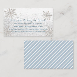 シルバースノーフレークスブルーお願いブックカード持って来て エンクロージャーカード