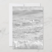 シルバースノーフレークスブルーベビーシャワーサンキューカード 招待状 (裏面)