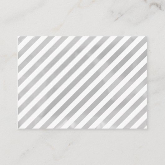 シルバースノーフレークスベビーシャワーアドバイスカード エンクロージャーカード (裏面)